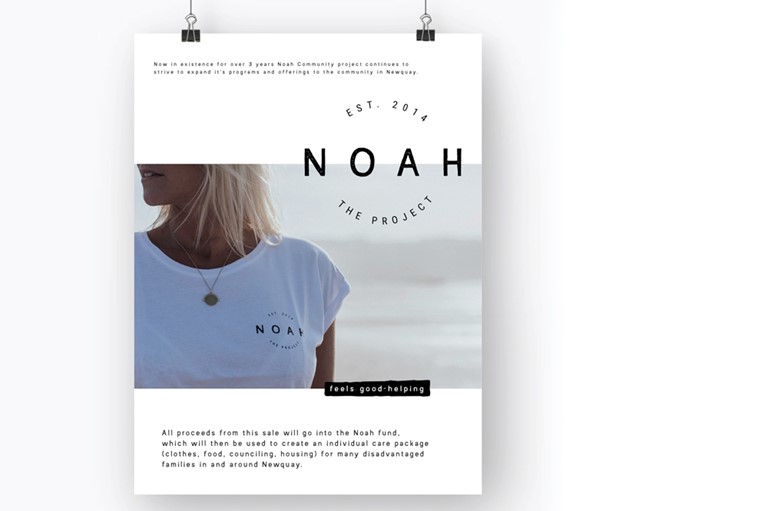 t-shirt, logo for The Noah Project local charity