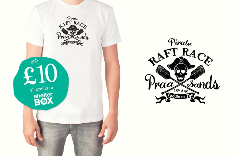 Praa Sands Pirate Raft Race T-shirt, Design79 Cornwall