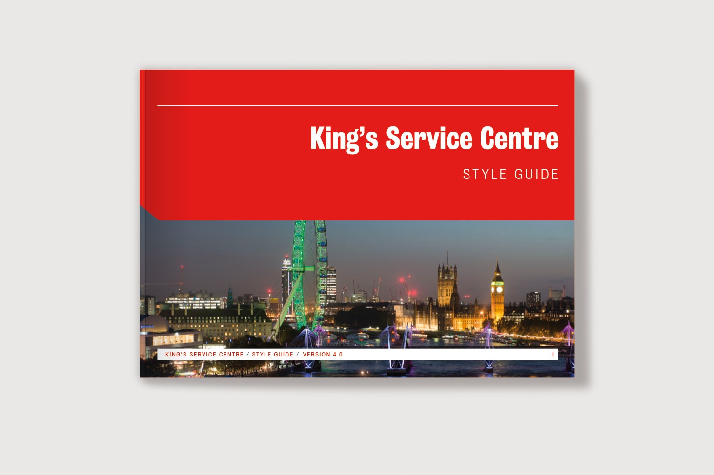 Visual of the style guide for King's Service Centre