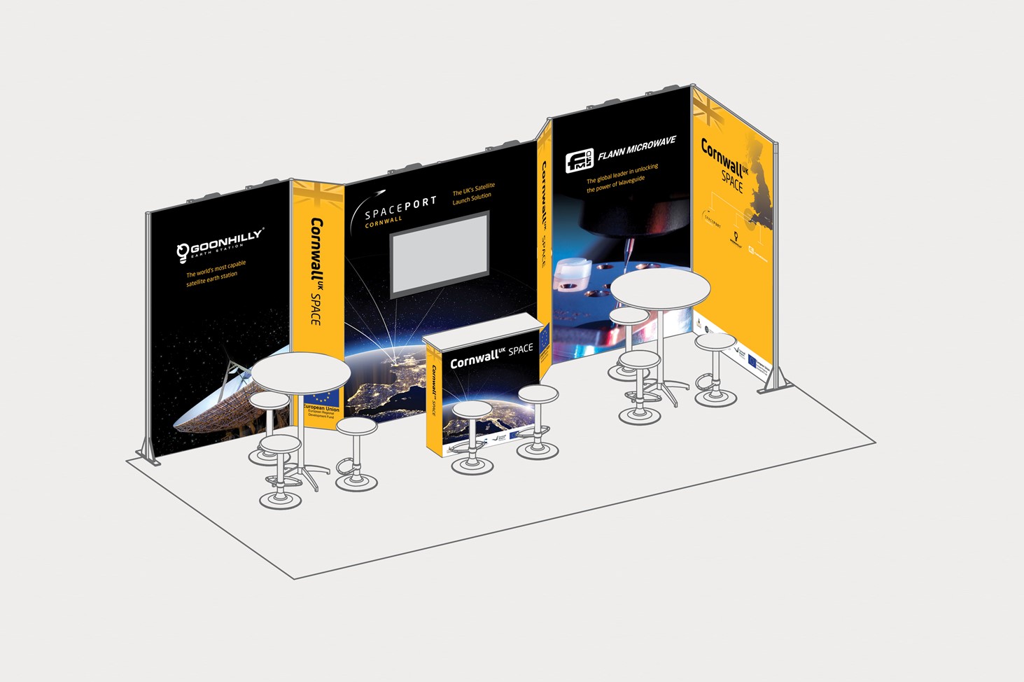 Spaceport Cornwall exhibition stand