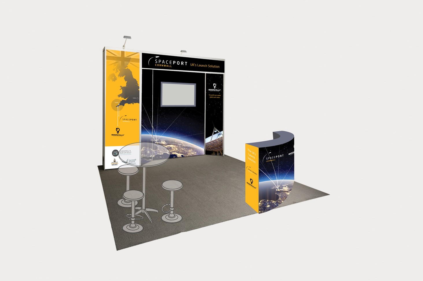 Spaceport Cornwall exhibition stand